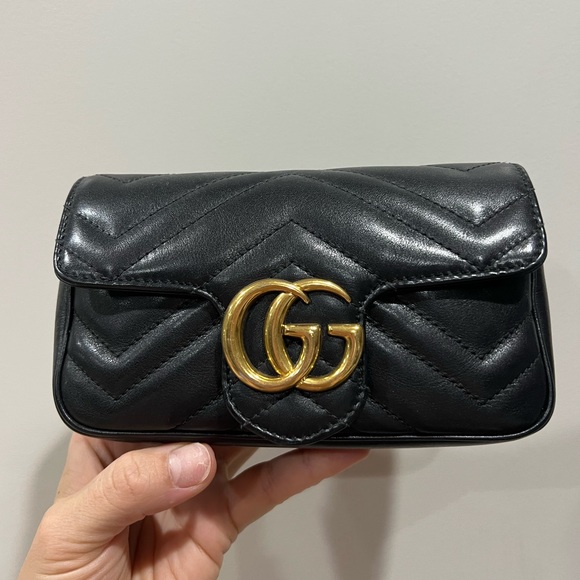 Gucci Handbags - Gucci Marmont mini crossbody bag - black